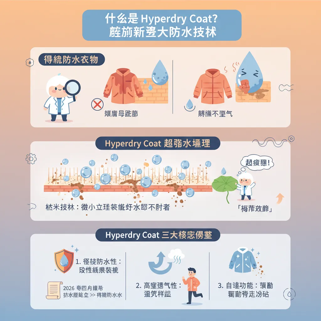 什麼是 Hyperdry Coat？解構新世代防水技術